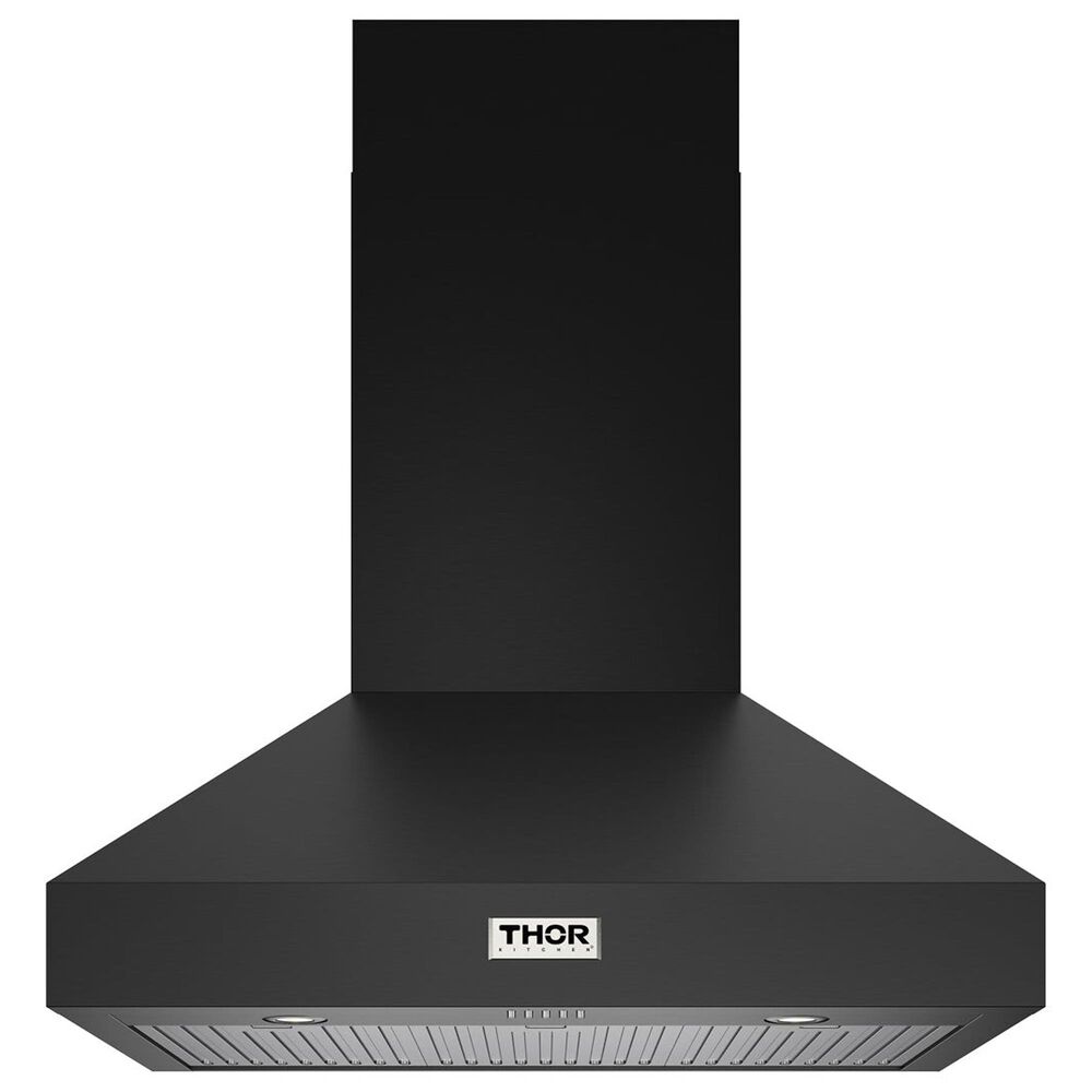 Thor Kitchen 36" Professional Wall Mount Pyramid Range Hood in Matte Black, , large
