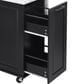 HOMLUX 51" Kitchen Island with Tilt Trash Can Cabinet in Black, , large
