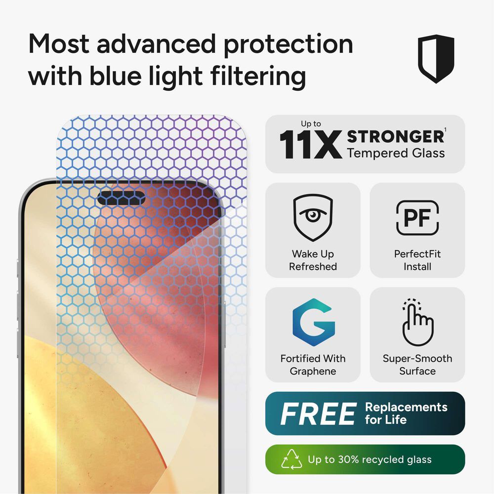 Zagg InvisibleShield XTR5 Glass Screen Protector for Apple iPhone 17 Pro Max in Clear, , large