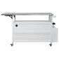 Hearth and Haven Outdoor Kitchen Island Cart with Adjustable Shelves and Stainless Steel Top in White, , large