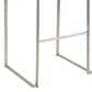 LumiSource Fuji 30" Stacker Bar Stool with Brown Cowboy Upholstery in Stainless Steel (Set of 2), , large