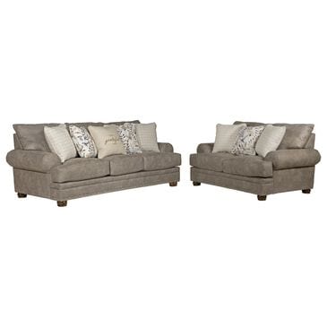 Hartsfield Briarcliff Stationary Sofa and Loveseat Set in Pebble, , large