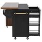 HOMLUX 102" Kitchen Island with Extendable Dining Table in Black, , large