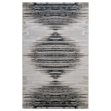 Feizy Micah 39LRF 2"10" x 7"10" Black and Silver Runner, , large