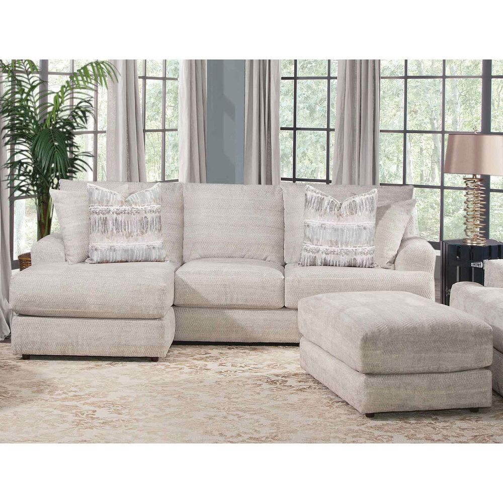 Moore Furniture Nash Reversible Sofa with Chaise in Tidal Sand, , large