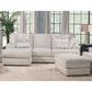 Moore Furniture Nash Reversible Sofa with Chaise in Tidal Sand, , large