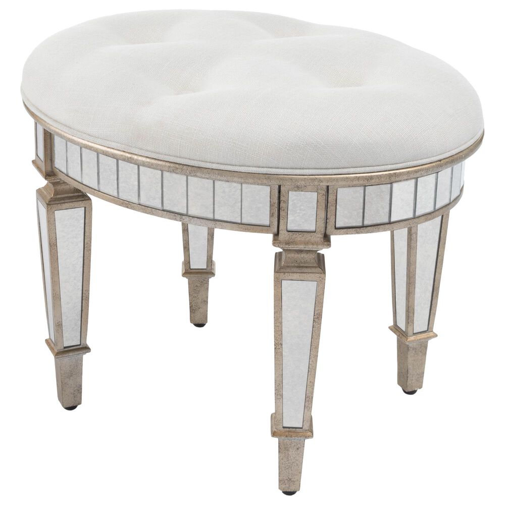 Butler Garbo Vanity Stool in Silver, , large