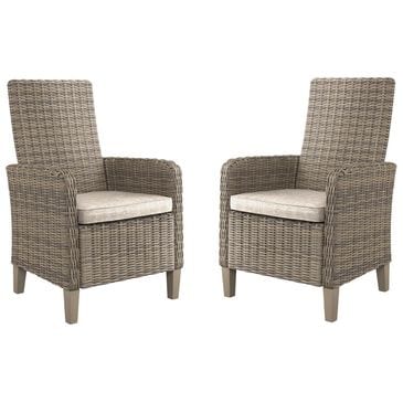Ashley Beachcroft Arm Chair in Beige - Set of 2, , large