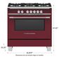 Fisher & Paykel 36" Freestanding Classic Gas Ranges in Red, , large