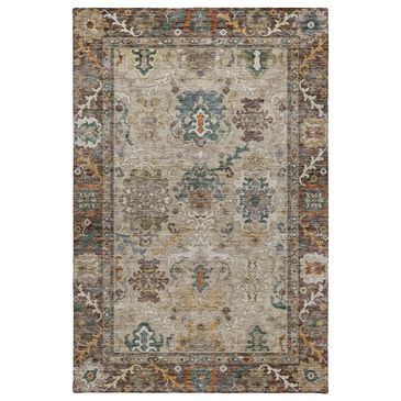 Dalyn Rug Company Silk Road Chocolate, Ivory, Gold, Copper, Blush, Aloe and Wheat 3" x 5" Area Rug, , large