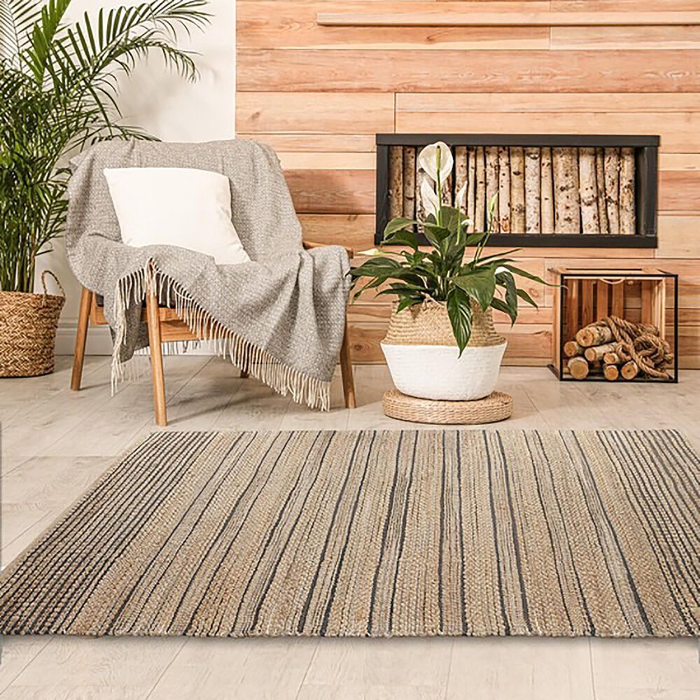 L&amp;R Resources Natural Fiber 7&#39;9&quot; x 9&#39;9&quot; Micro Chip Area Rug, , large