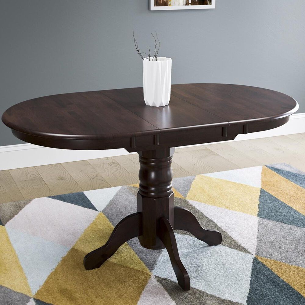 CorLiving Dillon Pedestal Dining Table in Cappuccino - Table Only, , large