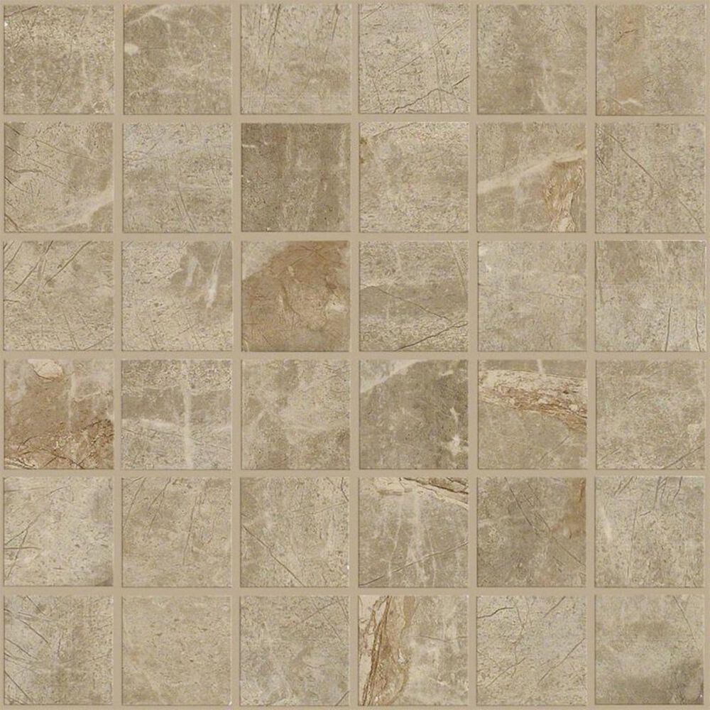 Shaw Zenith Brown 13"x13" Mosaic Tile, , large