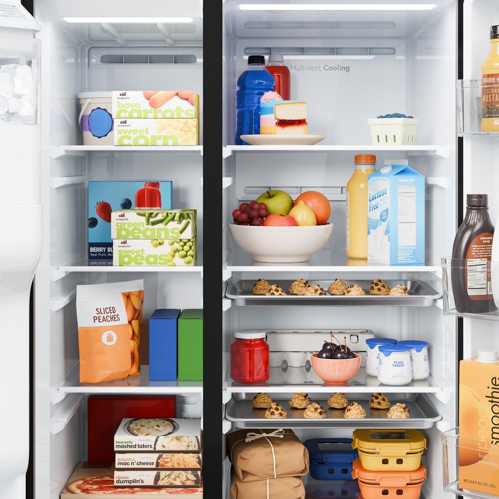 GE Appliances 27.9 Cu. Ft. Side-By-Side Refrigerator with Extra Tall Dispenser in Fingerprint Resistant Stainless Steel, , large