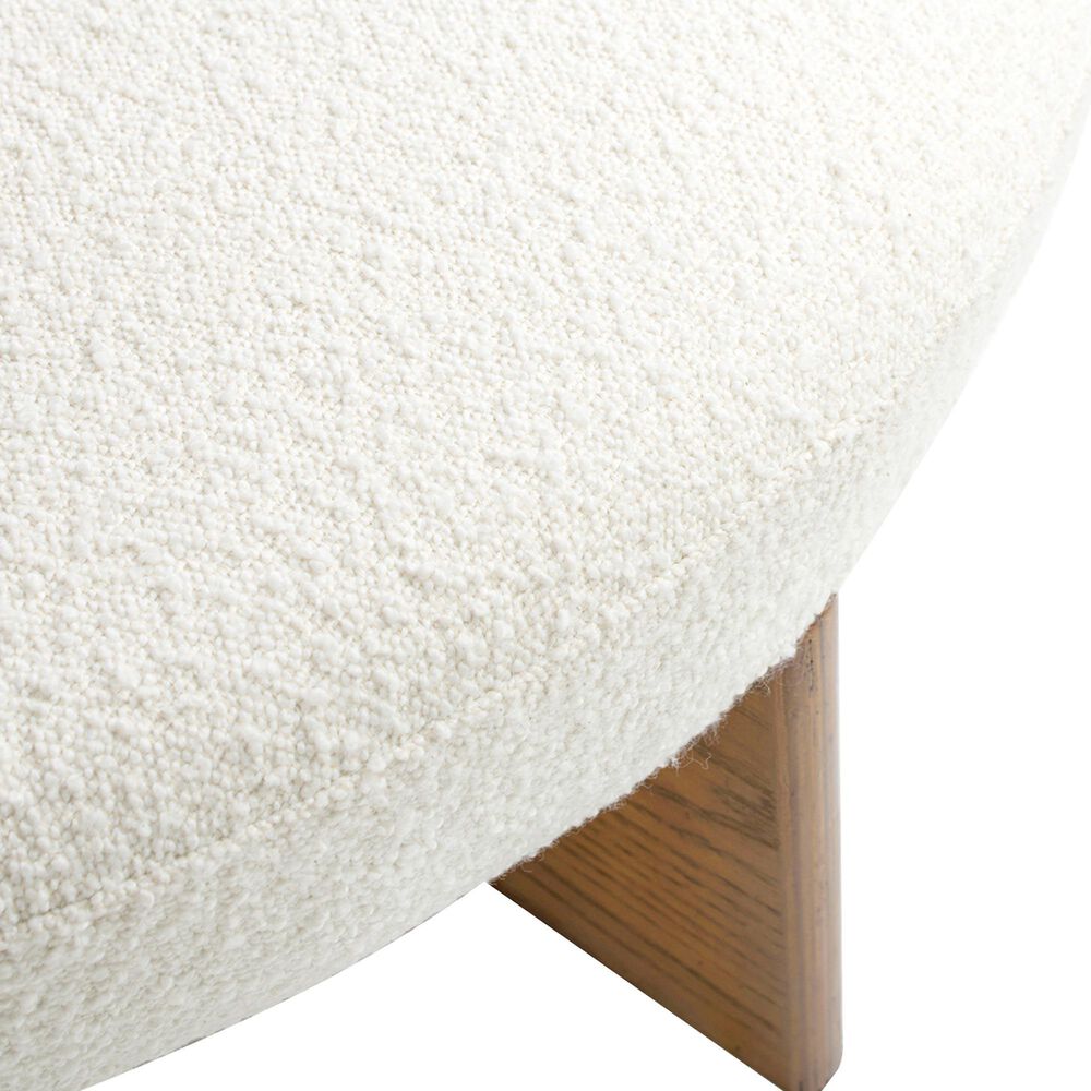 Jennifer Taylor Home Bali Upholstered Cocktail Ottoman in Ivory White, , large