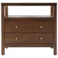 Butler Specialty Company Nora 2-Drawer Wide Nightstand with Open Shelf in Walnut, , large