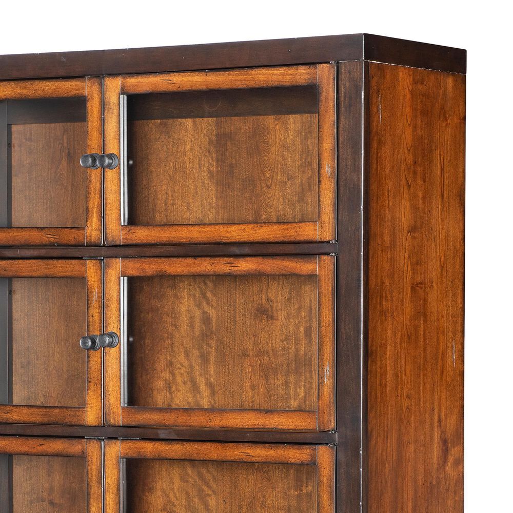 Legacy Classic Furn Direct Shp Fenmore 8-Door Display Cabinet in Mocha and Distressed Cherry, , large