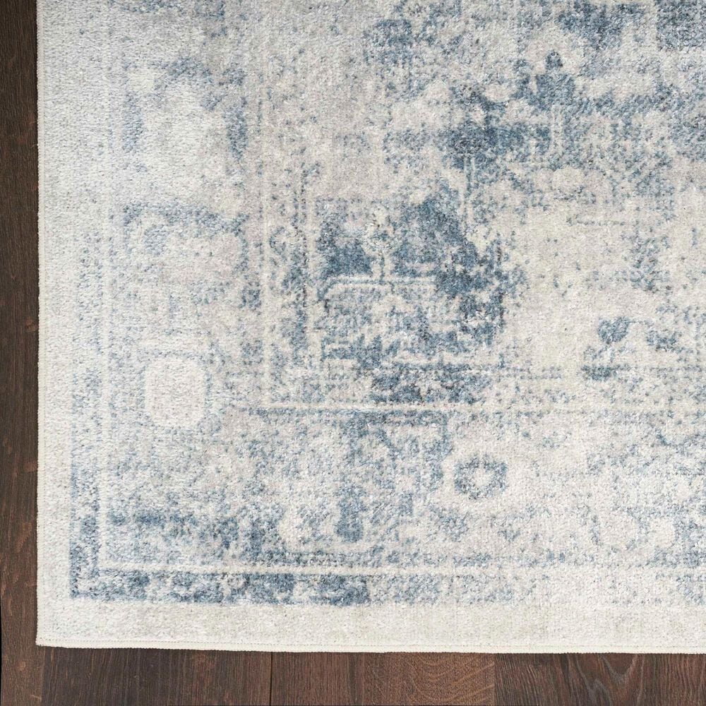 Nourison Astra Machine Washable 9&#39; x 12&#39; Blue and Ivory Area Rug, , large