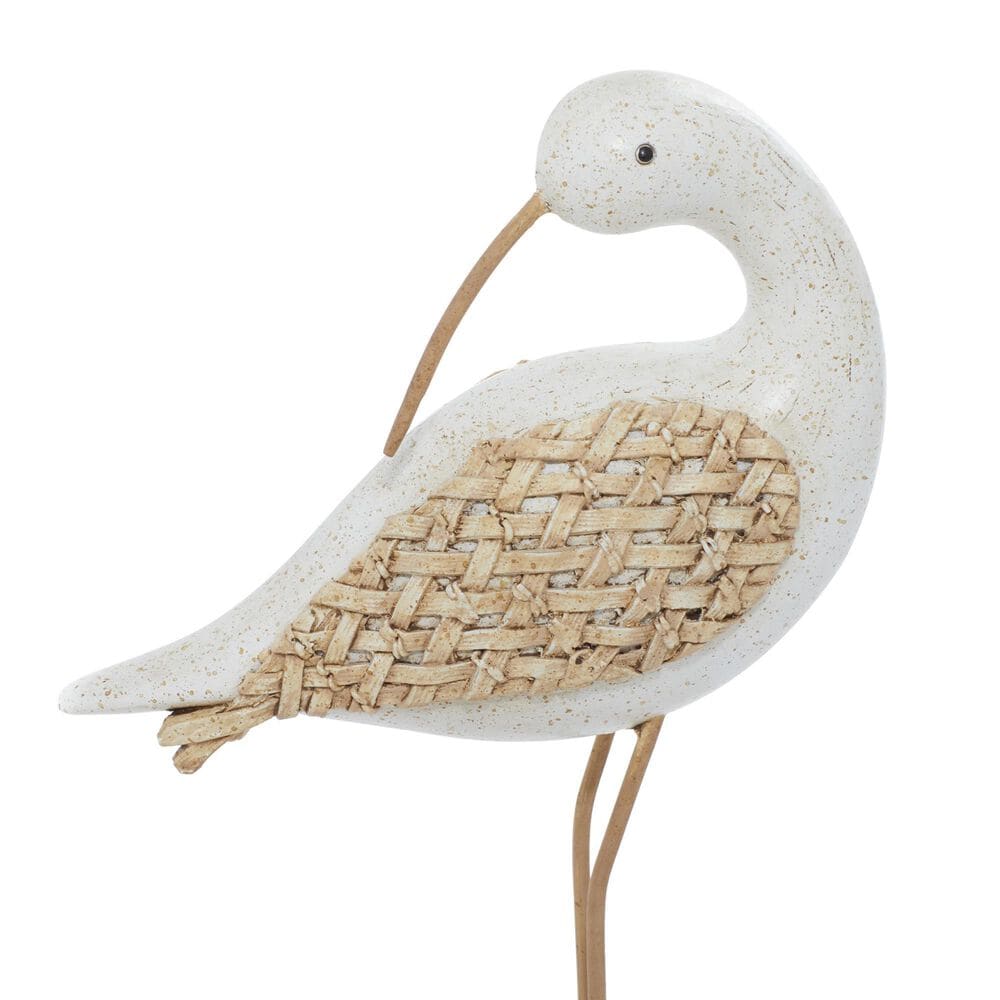 Maple and Jade 3-Piece Bird Decorative Sculpture Set in White and Tan, , large