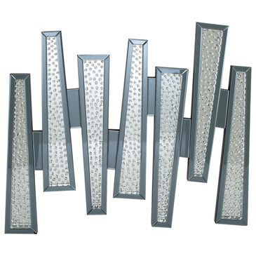 Maple and Jade 42" x 48" Glass Glam Wall Decor in Blue and Clear, , large