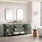 James Martin Vanities Breckenridge 72" Double Bathroom Vanity in Smokey Celadon with 3 cm Eternal Jasmine Pearl Silestone Top, Rectangular Sinks and FreePower Wireless Charger, , large