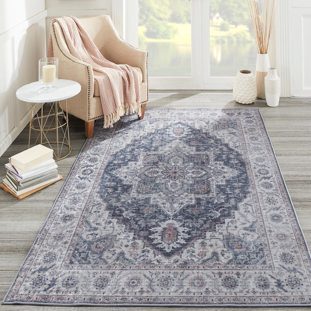 Momeni Karachi KAR-8 6&#39; x 9&#39; Gray Area Rug, , large