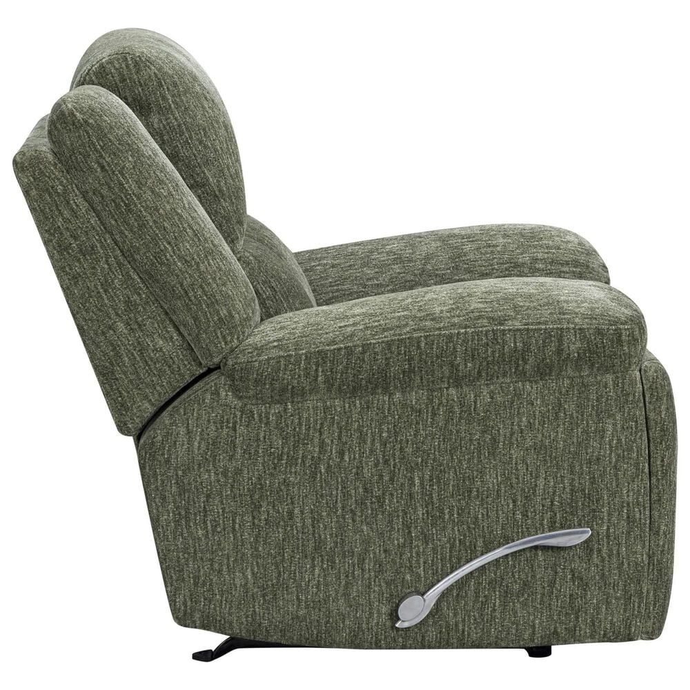 Simeon Collection Bronco Manual Rocker Recliner in Plush Forest, , large
