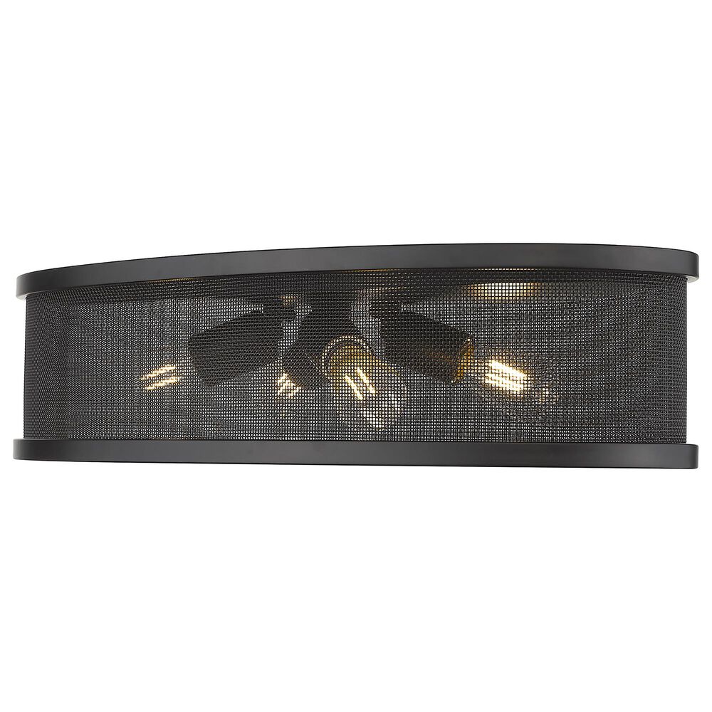 Golden Lighting Channing 24&quot; Flush Mount in Matte Black, , large