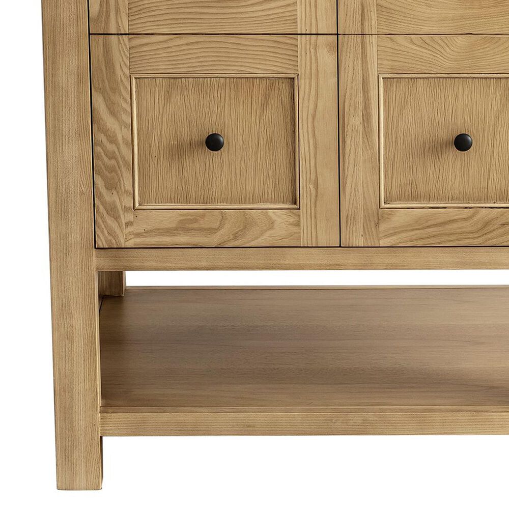 James Martin Vanities Breckenridge 30&quot; Single Bathroom Vanity in Light Natural Oak with 3 cm Carrara White Marble Top and Rectangular Sink, , large
