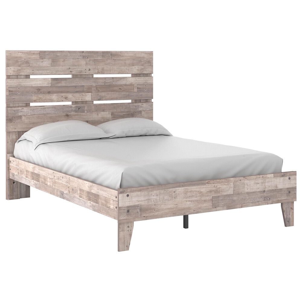 Signature Design by Ashley Neilsville Full Platform Bed in Whitewash, , large