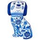 One Hundred 80 Degrees 19" x 8.4" Embroidered Dog Throw Pillow in Blue and White, , large