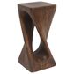 Hearth and Haven Outdoor End Table with Twist Design in Antique Brown, , large