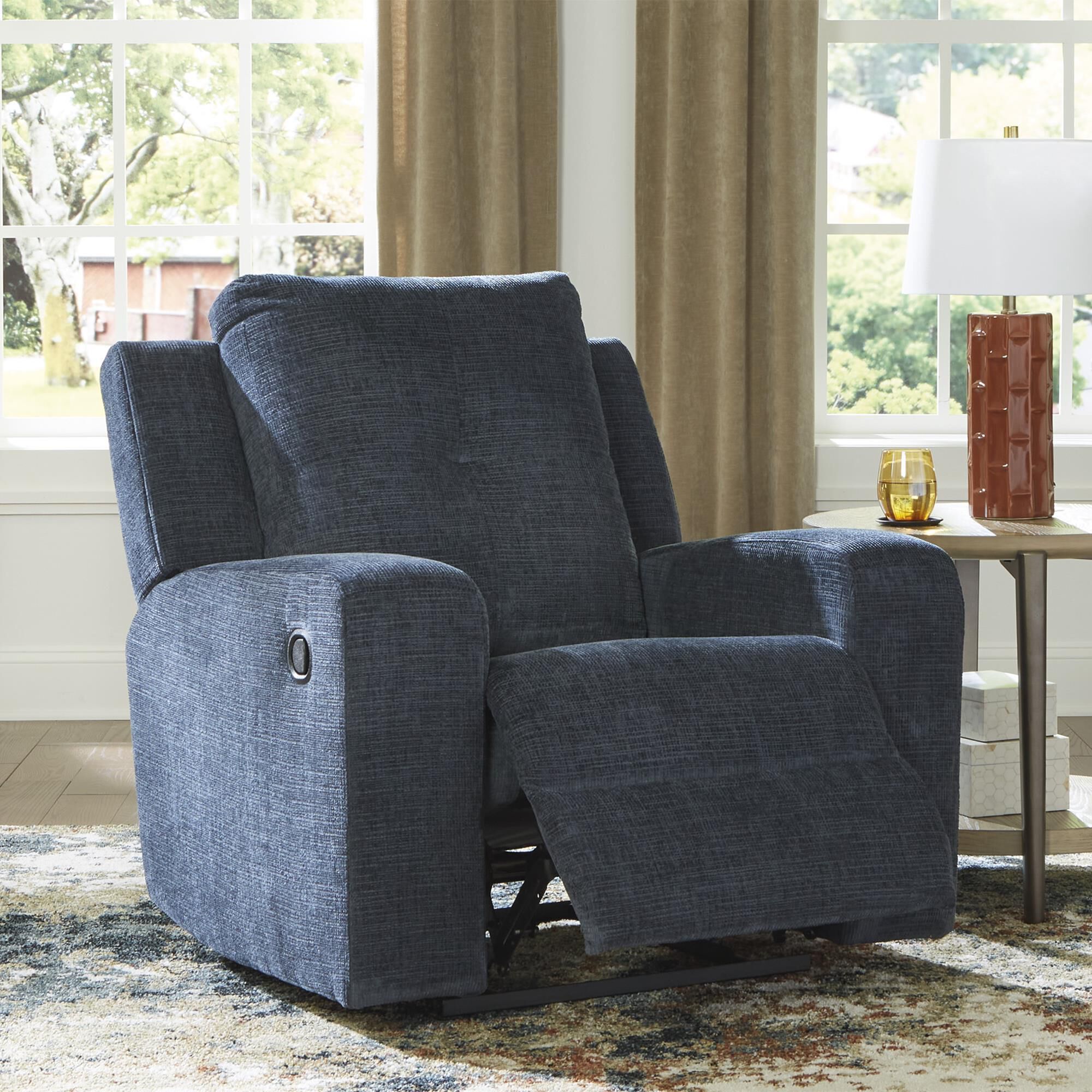 Ashley Danum Manual Zero Wall Recliner in Ink