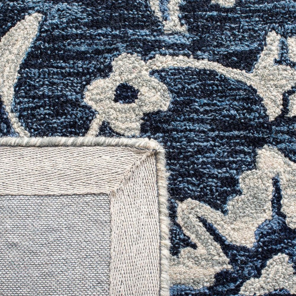Safavieh Micro-Loop 5&#39; x 8&#39; Navy and Taupe Area Rug, , large