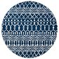 Safavieh Tulum TUL270 6"7" Round Navy and Ivory Area Rug, , large