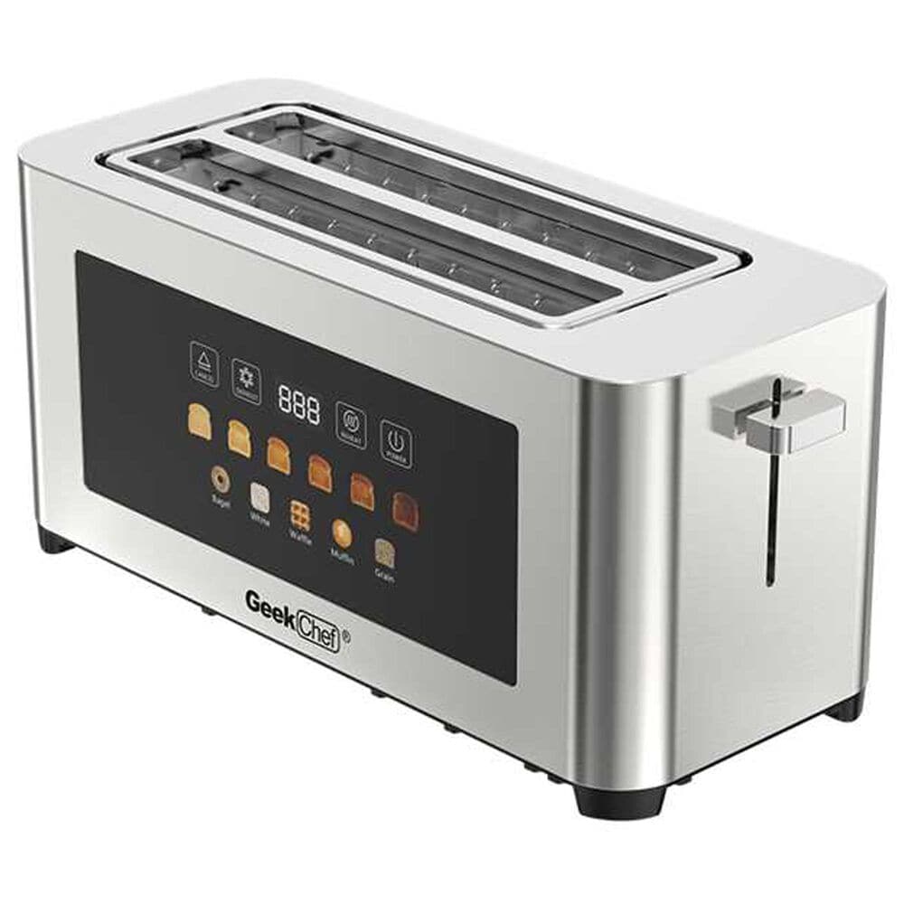 HOMLUX 4-Slice Extra Wide Entrance Toaster in Silver, , large