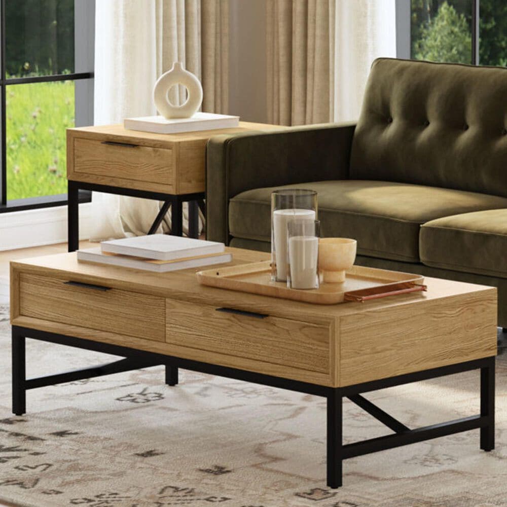 Hawthorne Furniture Newport Cocktail Table in Natural Oak, , large