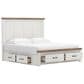 Ashley Savonport King Storage Panel Bed in White and Brown, , large