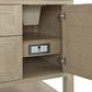 James Martin Vanities Breckenridge 60" Double Bathroom Vanity in Whitewashed Oak with 3 cm Eternal Jasmine Pearl Silestone Top, Rectangular Sinks and FreePower Wireless Charger, , large