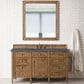 James Martin Vanities Brittany 60" Single Bathroom Vanity in Saddle Brown with 3 cm Charcoal Soapstone Quartz Top and Rectangular Sink, , large