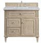 James Martin Vanities Lorelai 36" Single Vanity in Whitewashed Oak with 3 cm Carrara White Marble Top, , large