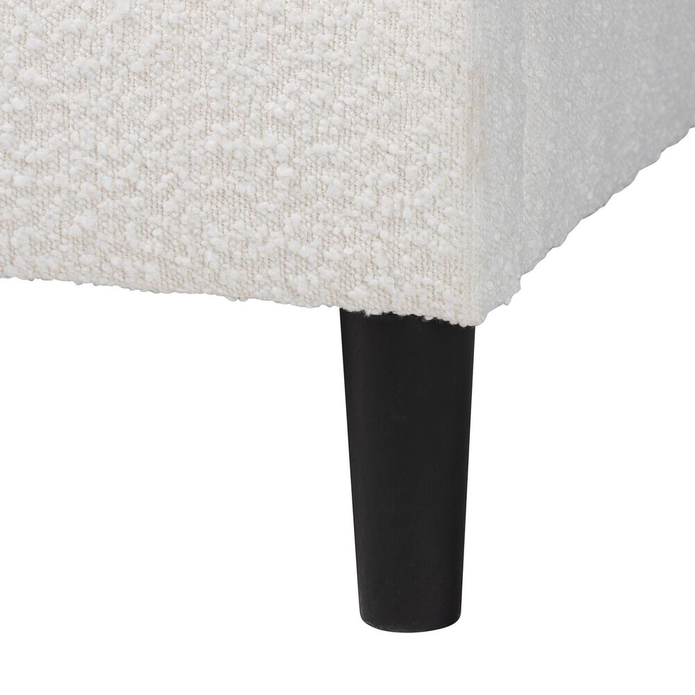Baxton Studio Albion Boucle Queen Upholstered Platform Bed in Cream, , large