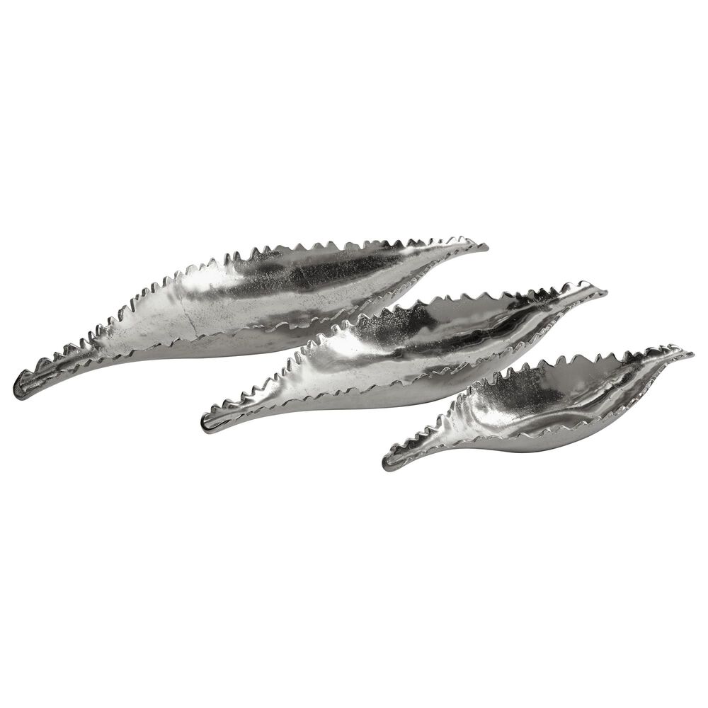 Venus Williams Collection Contemporary Metal Decorative Bowls in Silver (Set of 3), , large