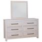 Viceray Collections Joinery 6-Drawer Dresser and Mirror in White Washed Oak, , large