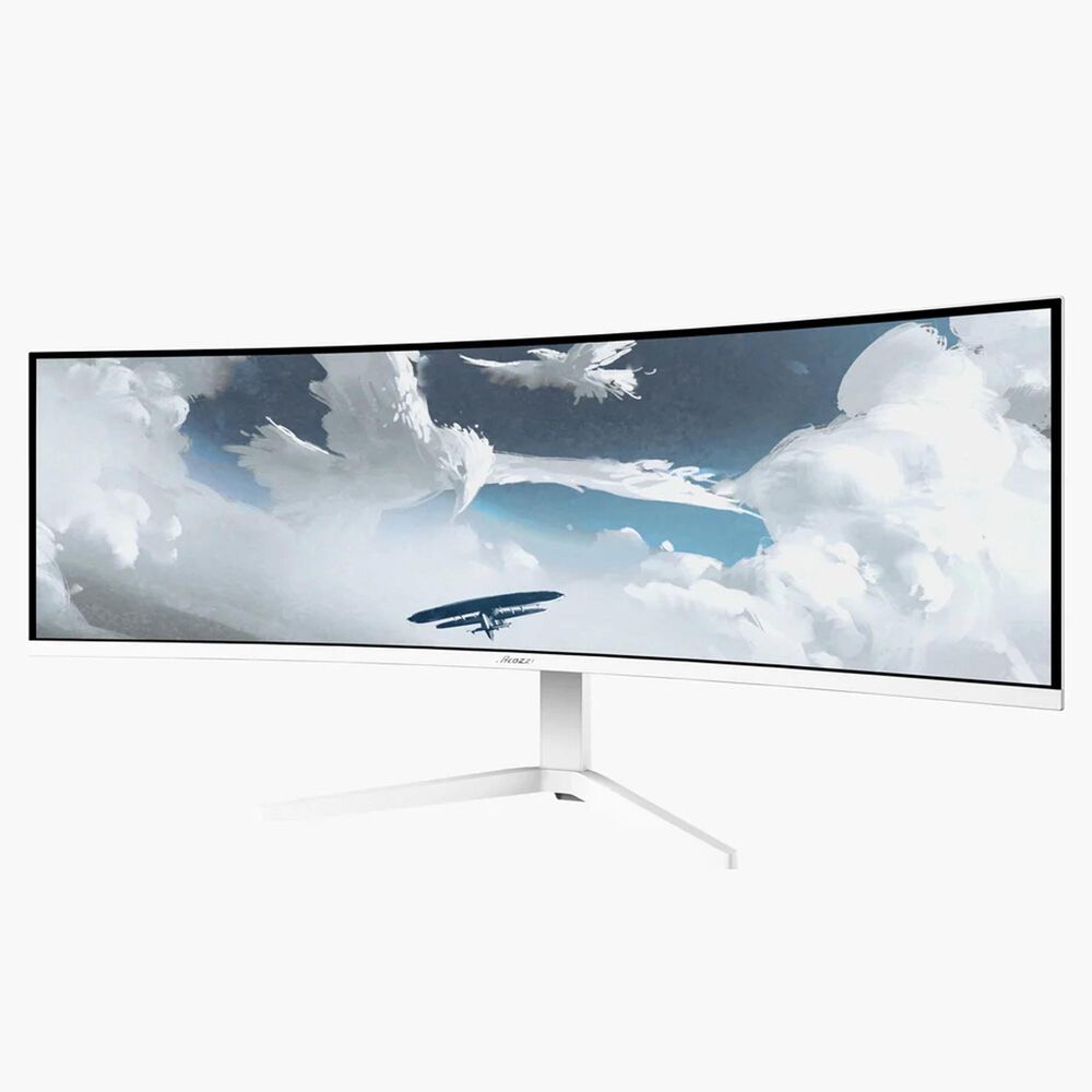 Arozzi 49" Curved VA 165Hz Ultrawide Gaming Monitor in White, , large