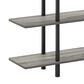 HOMLUX Turn-N-Tube 3-Tier Wide Display Shelf in French Oak and Black, , large