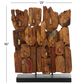 Maple and Jade Abstract Sculpture in Natural Brown, , large