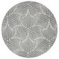 Safavieh Micro-Loop Geometric 5" Round Grey and Ivory Area Rug, , large