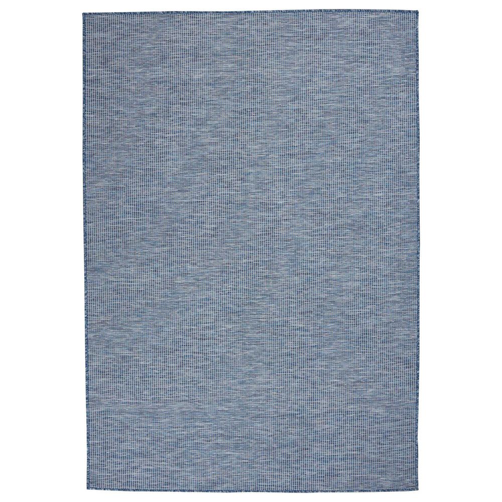 Nourison Positano 8' Round Navy Blue Indoor/Outdoor Area Rug, , large