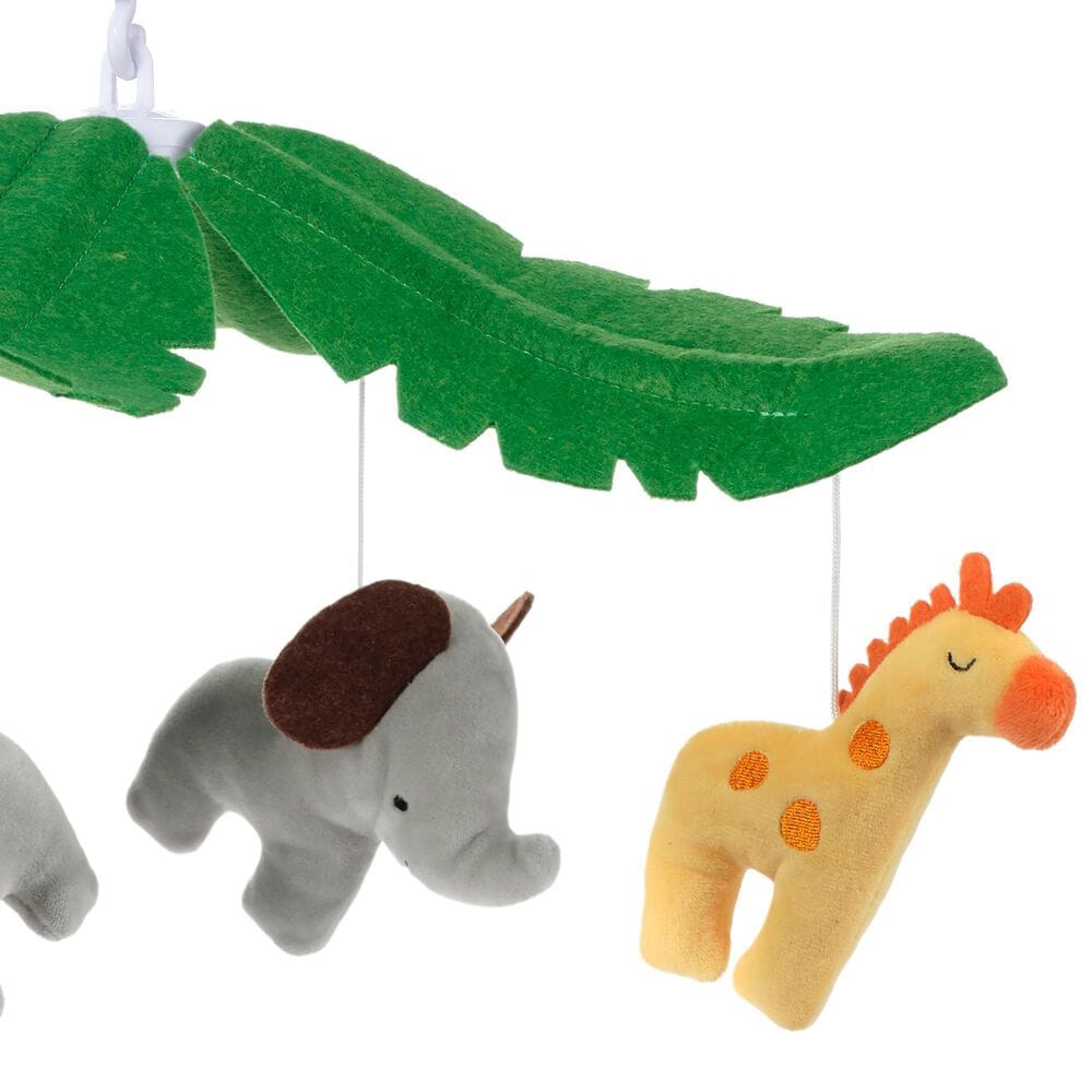 Lambs &amp; Ivy Lollipop Jungle Musical Baby Crib Mobile in Grey, Gold and White, , large